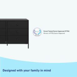 Graco Black Pine 6 -Drawer 51.38-in Standard dresser