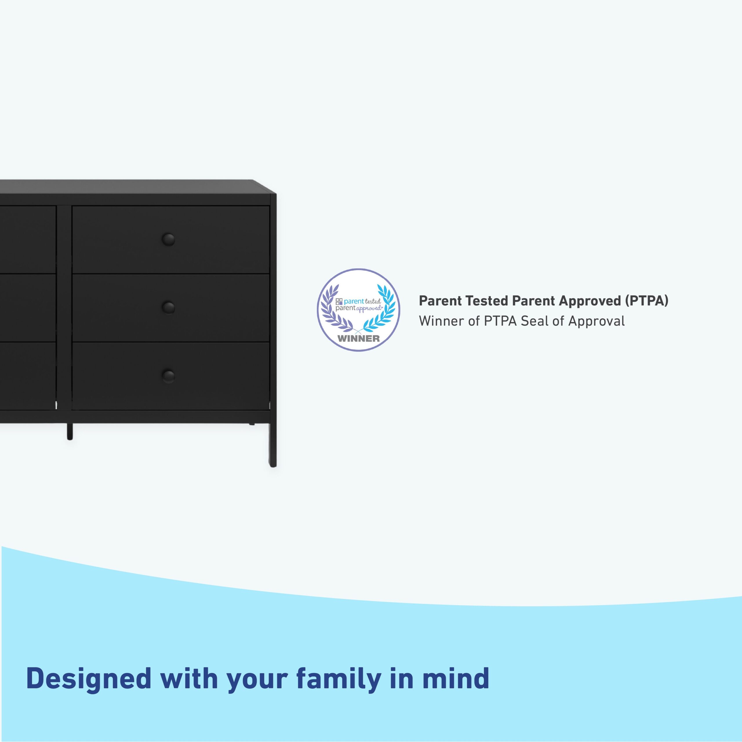 Graco Black Pine 6 -Drawer 51.38-in Standard dresser