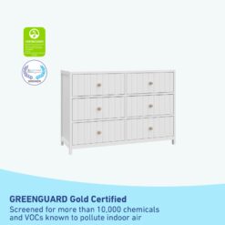 Graco Teddi White Pine 6 -Drawer 51.37-in Standard dresser