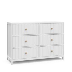 Graco Teddi White Pine 6 -Drawer 51.37-in Standard dresser