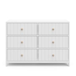 Graco Teddi White Pine 6 -Drawer 51.37-in Standard dresser