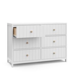 Graco Teddi White Pine 6 -Drawer 51.37-in Standard dresser