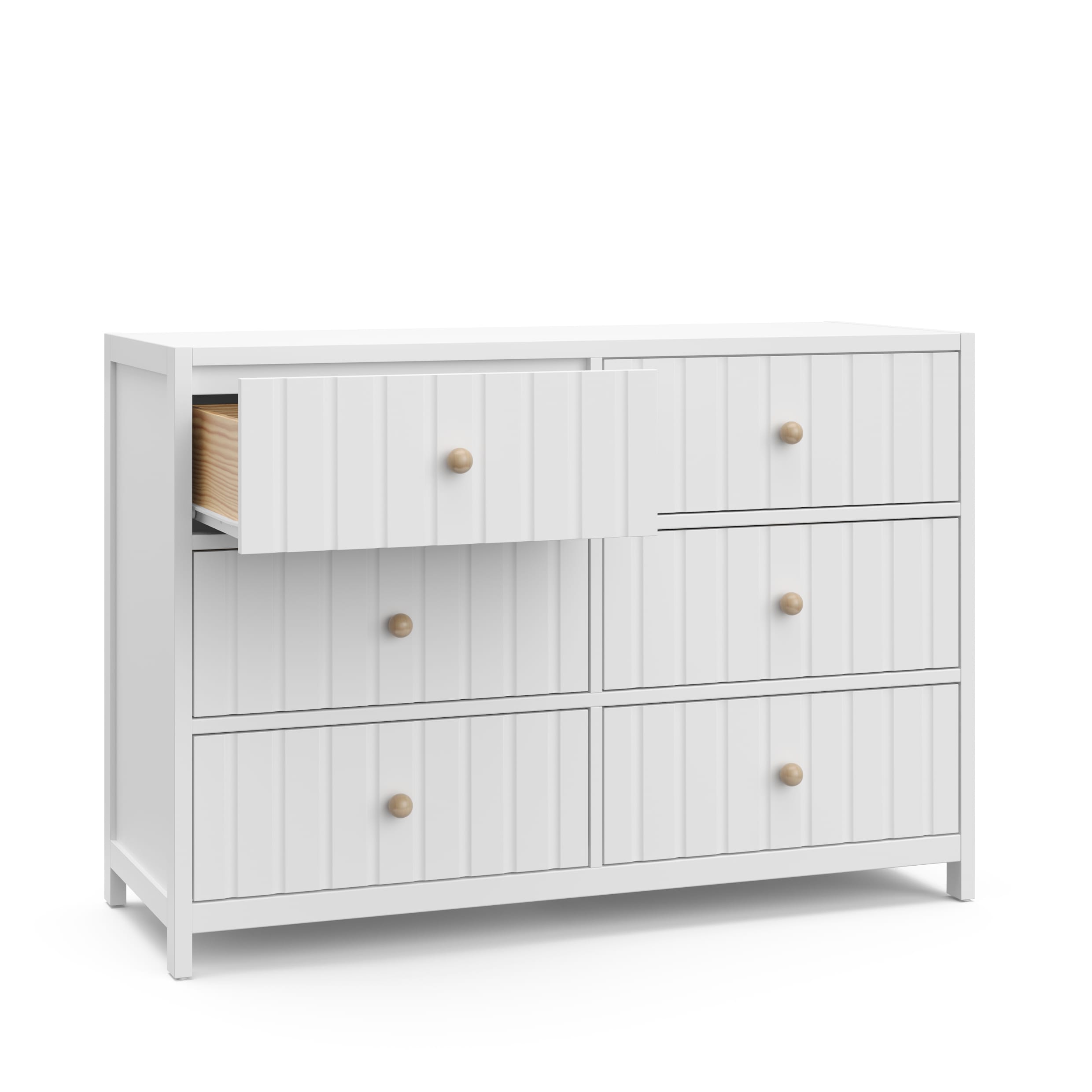 Graco Teddi White Pine 6 -Drawer 51.37-in Standard dresser