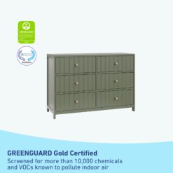 Graco Teddi Olive Pine 6 -Drawer 51.37-in Standard dresser