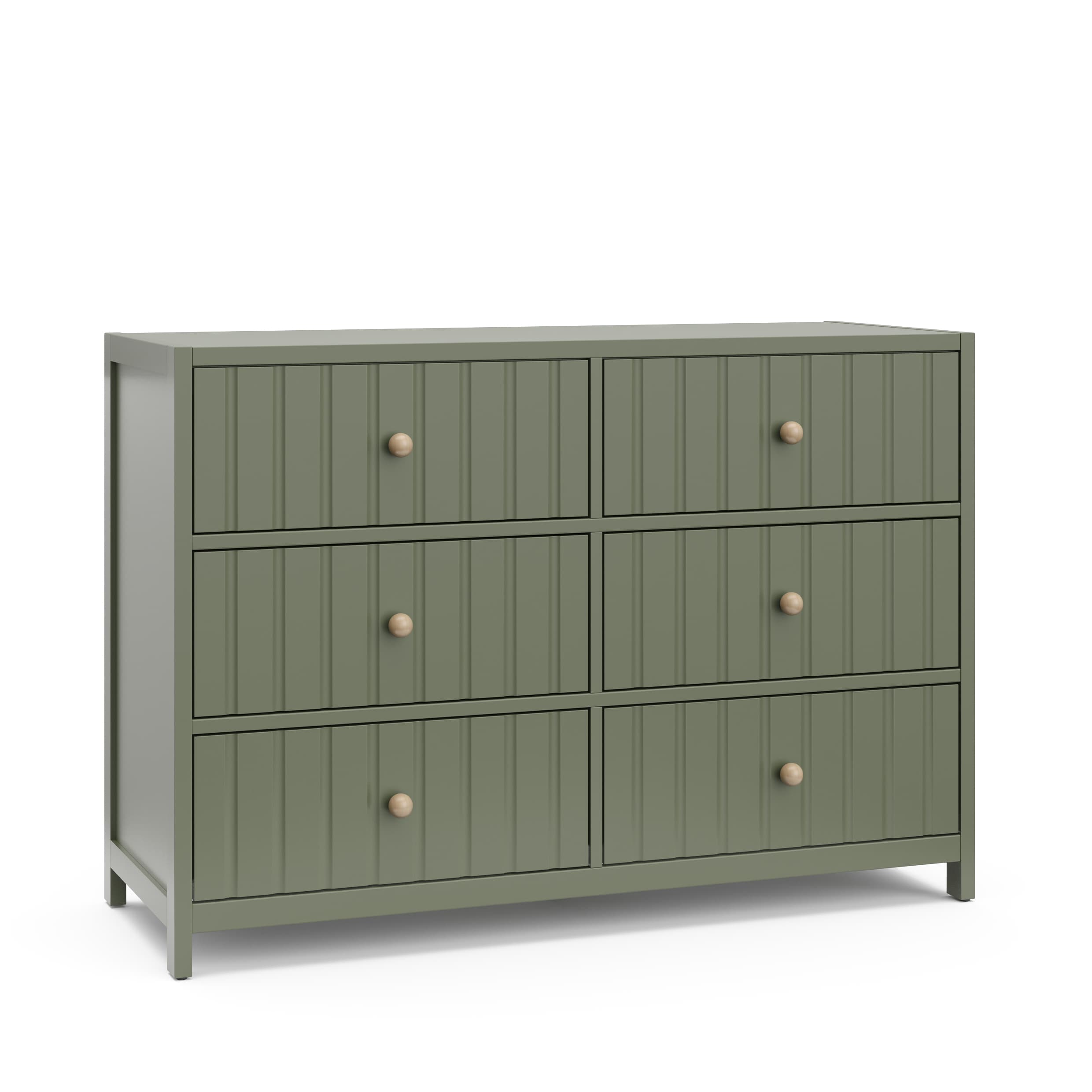 Graco Teddi Olive Pine 6 -Drawer 51.37-in Standard dresser