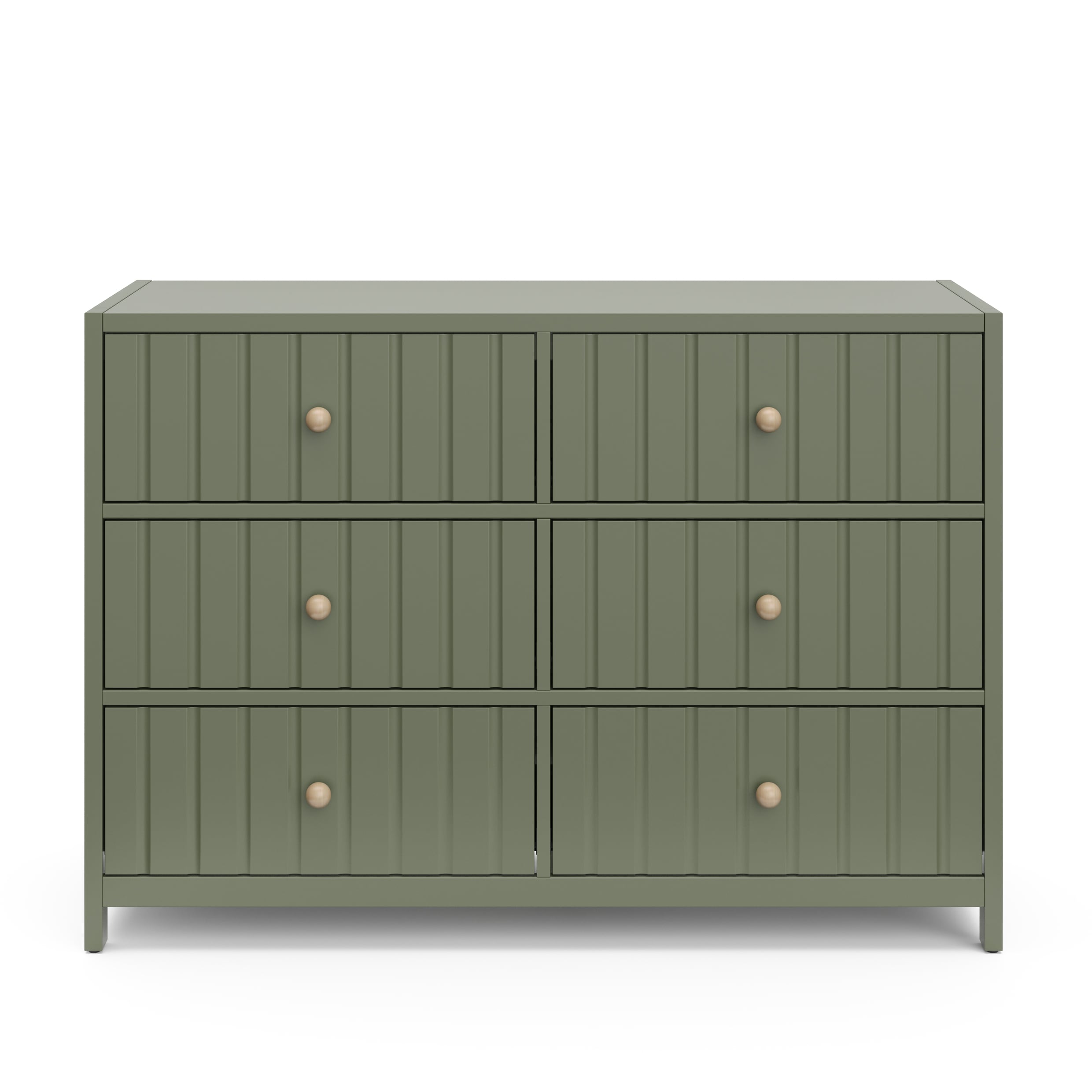 Graco Teddi Olive Pine 6 -Drawer 51.37-in Standard dresser