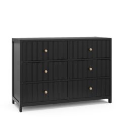 Graco Teddi Black Pine 6 -Drawer 51.37-in Standard dresser