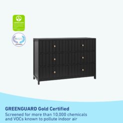Graco Teddi Black Pine 6 -Drawer 51.37-in Standard dresser