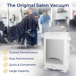 EyeVac Pro Touchless Vacuum Automatic Dustpan - Ultra Fast & Powerful - Great for Sweeping Salon Pet Hair Food Dirt Kitchen, Corded Canister Vacuum, Bagless, Automatic Sensors, 1400 Watt (White)