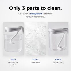 Carepod Mini 21P Ultrasonic Cool Mist Humidifier Whisper-Quiet Filter-Free Easy Clean - Only 3 Washable Parts to Clean, Auto Shut-off, 0.74gal 2.8l Tank, Nursery, Baby, Kids Bedrooms
