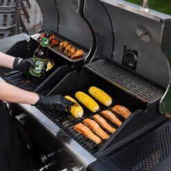 Royal Gourmet Cabinet Style Dual Fuel Series Silver Black Liquid propane and charcoal Combo Grill