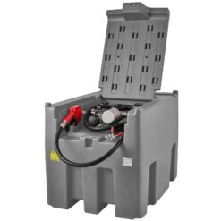 VEVOR Portable Diesel Tank 116 Gallon Capacity and 10 GPM Flow Rate Diesel Fuel Tank with 12V Electric Transfer Pump and 13.1ft Rubber Hose PE Diesel Transfer Tank for Easy Fuel Transportation Gray