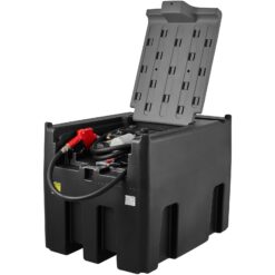 VEVOR Portable Diesel Tank 116 Gallon Capacity and 10 GPM Flow Rate Diesel Fuel Tank with 12V Electric Transfer Pump and 13.1ft Rubber Hose PE Diesel Transfer Tank for Easy Fuel Transportation Black