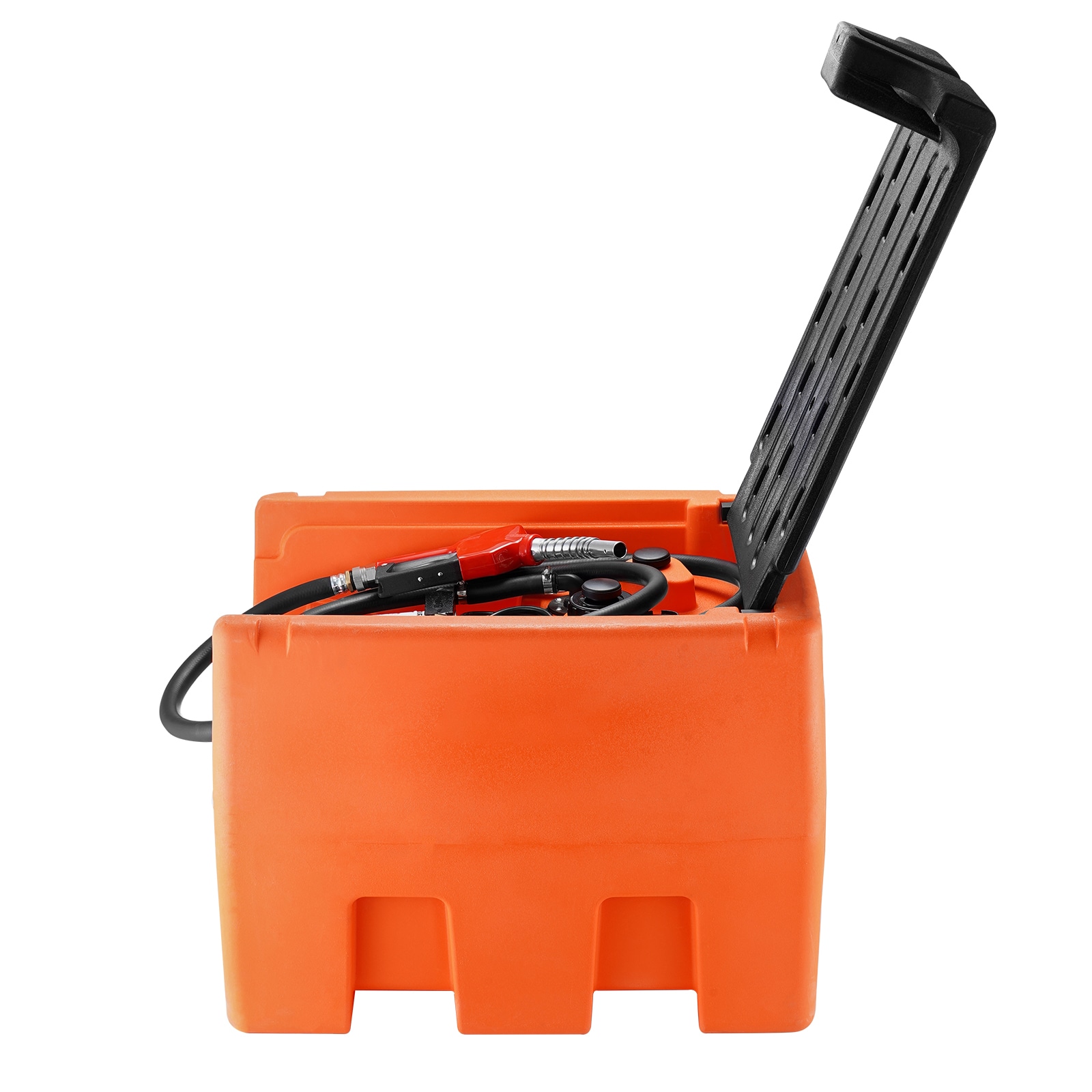 VEVOR Portable Diesel Tank 48 Gallon 10.6GPM Flow Rate Diesel Fuel Tank with 12V Electric Transfer Pump 13.1 ft Hose Auto Fueling Nozzle Diesel Transfer Tank for Easy Fuel Transportation Orange