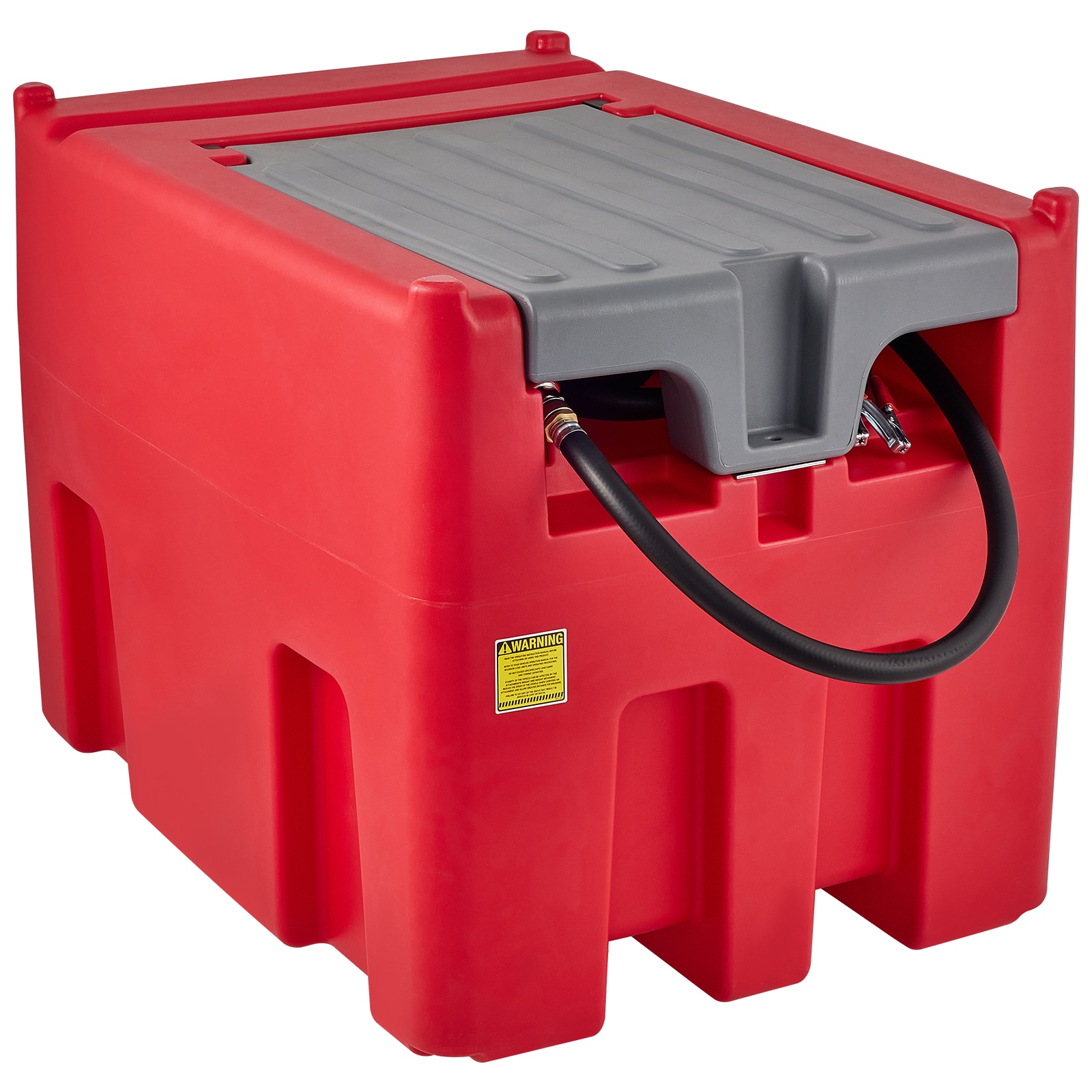VEVOR Portable Diesel Tank 116 Gallon Capacity and 10 GPM Flow Rate Diesel Fuel Tank with 12V Electric Transfer Pump and 13.1ft Rubber Hose PE Diesel Transfer Tank for Easy Fuel Transportation Red