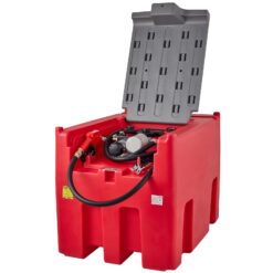 VEVOR Portable Diesel Tank 116 Gallon Capacity and 10 GPM Flow Rate Diesel Fuel Tank with 12V Electric Transfer Pump and 13.1ft Rubber Hose PE Diesel Transfer Tank for Easy Fuel Transportation Red