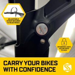 Saris MHS Modular UNO Hitch Bike Rack for 2 Bikes - Foldable Car Bike Rack Holds Up to 80 lbs