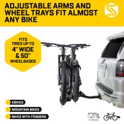 Saris SuperClamp G3 Platform Hitch Bike Rack - Lightweight - Durable - Versatile for RV/Camper