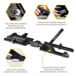 Saris SuperClamp 2 Bike Hitch Rack Lightweight Platform Bike Carrier Zero Frame Contact Tool-Free Tilt and Fold Supports eBikes