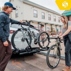 Saris SuperClamp 2 Bike Hitch Rack Lightweight Platform Bike Carrier Zero Frame Contact Tool-Free Tilt and Fold Supports eBikes