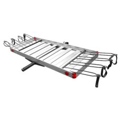 Tow Tuff TTF 2762ACBR Heavy Duty 2 in 1 Aluminum Cargo Carrier with Bike Rack