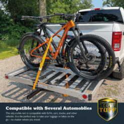 Tow Tuff TTF 2762ACBR Heavy Duty 2 in 1 Aluminum Cargo Carrier with Bike Rack