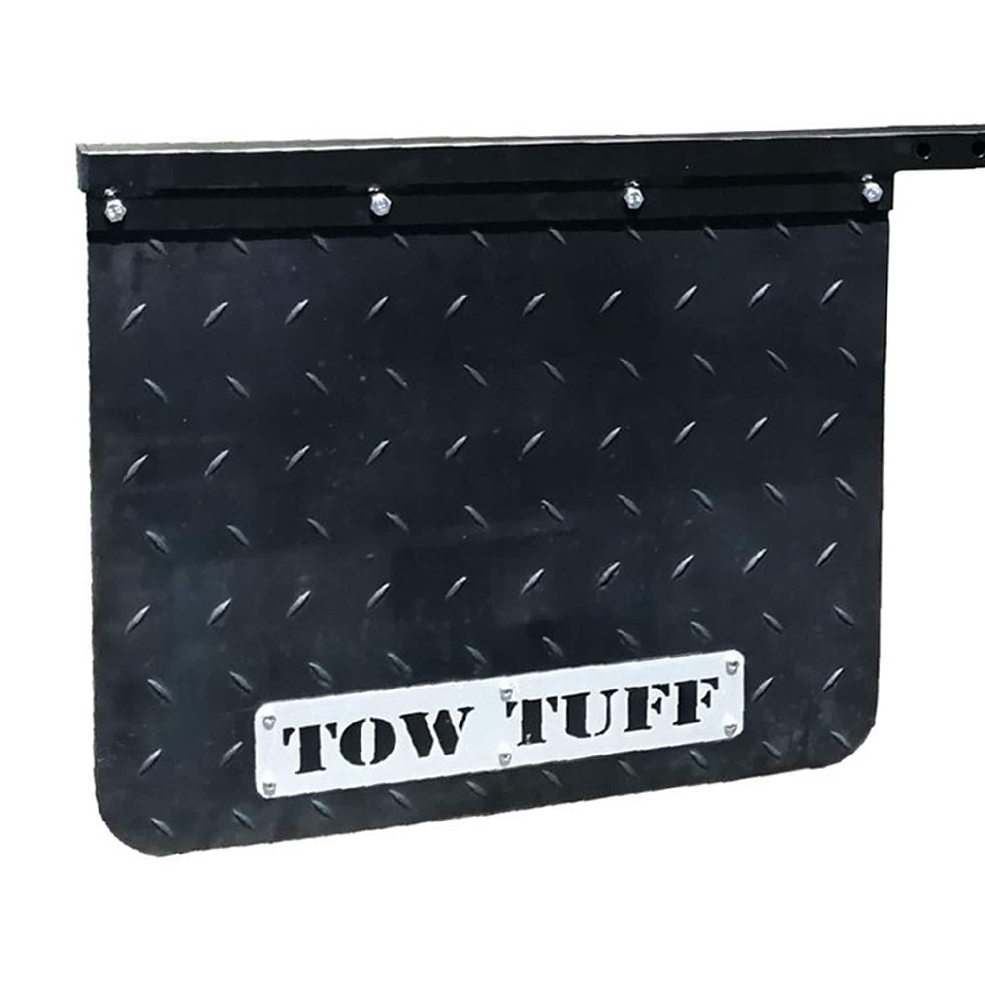 Tow Tuff 2418AMF 18Inches x 24Inches Universal Hitch Mount Rubber Rear Towing Mud Flaps