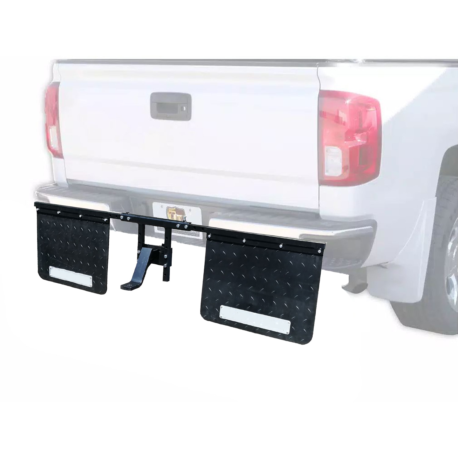 Tow Tuff 2418AMF 18Inches x 24Inches Universal Hitch Mount Rubber Rear Towing Mud Flaps