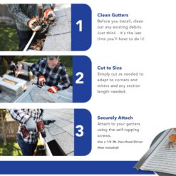 Atlas Gutter Guard 96 FT. Silver Stainless steel 7-in x 48-in ) Gutter guard 24 -Pack