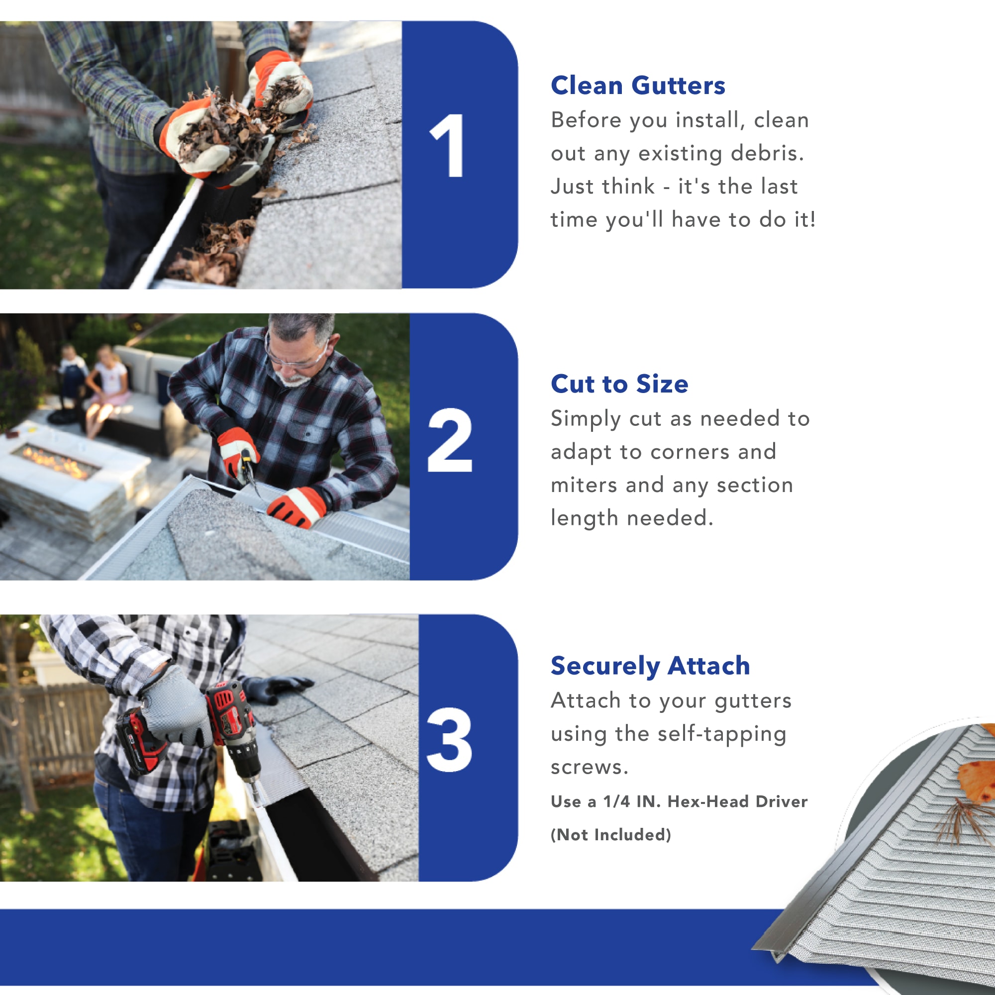 Atlas Gutter Guard 96 FT. Silver Stainless steel 5-in x 48-in ) Gutter guard 24 -Pack
