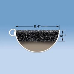 GutterFoam GutterFoam FR Black Foam Half round ( 4-in x 4-ft ) Gutter guard 30 -Pack