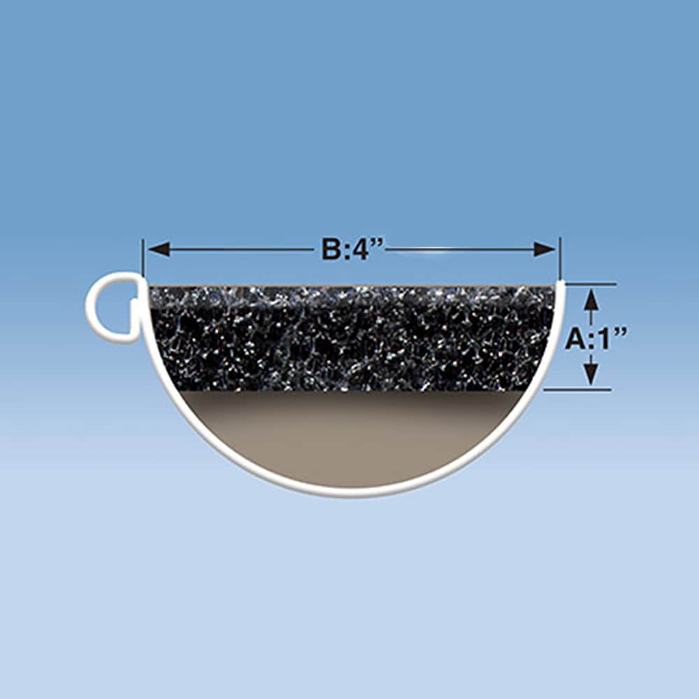GutterFoam GutterFoam FR Black Foam Half round ( 4-in x 4-ft ) Gutter guard 30 -Pack