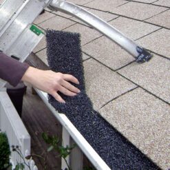 GutterFoam GutterFoam Pro FR Black Foam Half round ( 4-in x 4-ft ) Gutter guard 30 -Pack