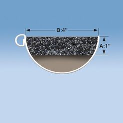 GutterFoam GutterFoam Pro FR Black Foam Half round ( 4-in x 4-ft ) Gutter guard 30 -Pack