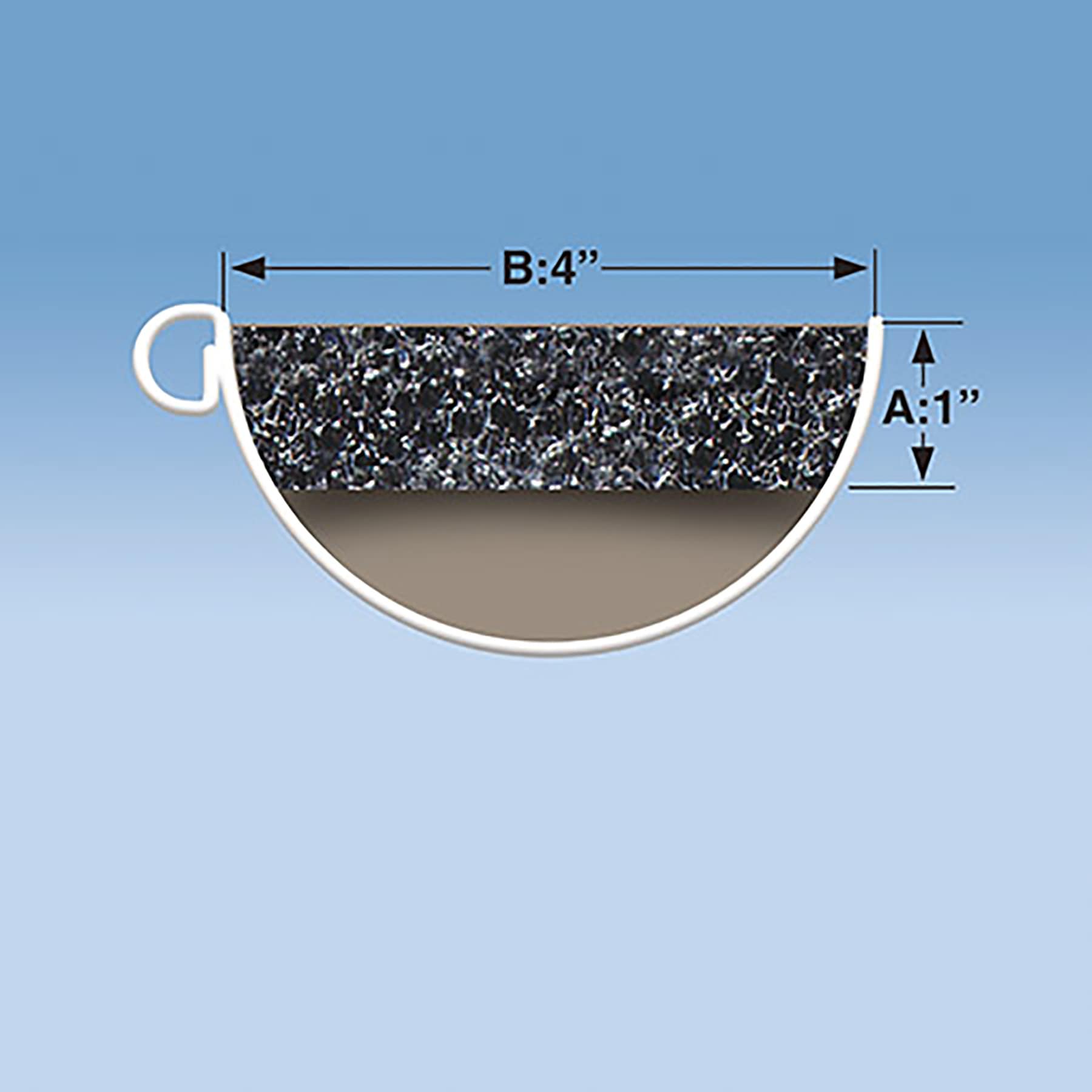 GutterFoam GutterFoam Pro FR Black Foam Half round ( 4-in x 4-ft ) Gutter guard 30 -Pack