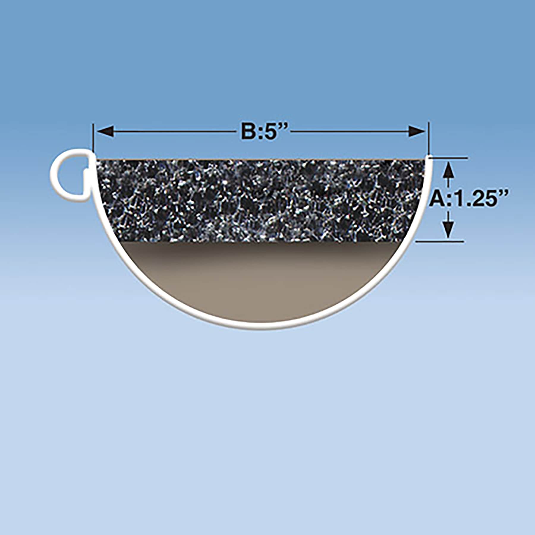 GutterFoam GutterFoam Pro FR Black Foam Half round ( 4-in x 4-ft ) Gutter guard 25 -Pack