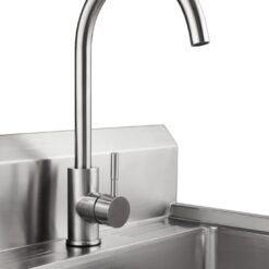 TRINITY 24-in x 21.5-in 1 -Basin 304 Grade Stainless Steel Freestanding Utility tub with Drain with Faucet