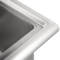 TRINITY 24-in x 21.5-in 1 -Basin 304 Grade Stainless Steel Freestanding Utility tub with Drain with Faucet
