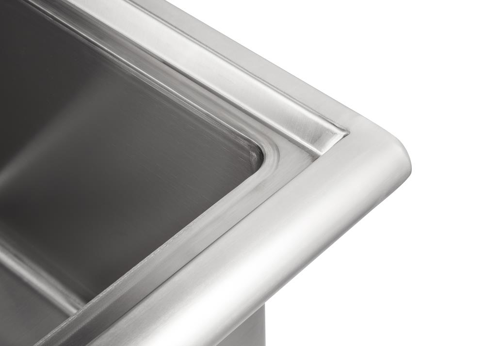 TRINITY 24-in x 21.5-in 1 -Basin 304 Grade Stainless Steel Freestanding Utility tub with Drain with Faucet