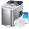 GoveeLife Smart Countertop Ice Makers, Portable Ice Maker Machine with Self-Cleaning, 6 Mins 9 Bullet Ice, 26lbs/24Hrs, Voice Remote for Home Kitchen Party Camping, with Ice Scoop Stainless Silver