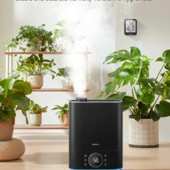 GoveeLife 7L Humidifiers for Bedroom, Smart Top-Fill Cool & Warm Mist Humidifier Large Room, Auto Mode, 70H Quiet Runtime for Baby Plants Nursery, App & Voice Control, RGB Nightlight, Humidity Sensor