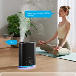 GoveeLife 7L Humidifiers for Bedroom, Smart Top-Fill Cool & Warm Mist Humidifier Large Room, Auto Mode, 70H Quiet Runtime for Baby Plants Nursery, App & Voice Control, RGB Nightlight, Humidity Sensor