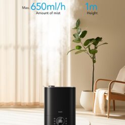 GoveeLife 7L Humidifiers for Bedroom, Smart Top-Fill Cool & Warm Mist Humidifier Large Room, Auto Mode, 70H Quiet Runtime for Baby Plants Nursery, App & Voice Control, RGB Nightlight, Humidity Sensor