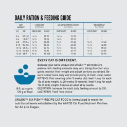 ORIJEN Grain Free High Protein Premium Dry Cat Food Six Fish Recipe 12lb Bag