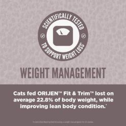 ORIJEN Fit & Trim Grain Free High Protein Premium Dry Cat Food 12lb Bag