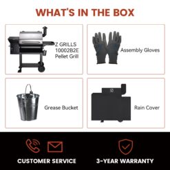 Z GRILLS ZPG-10002B2E 1057-Sq. in Sliver Pellet Grill