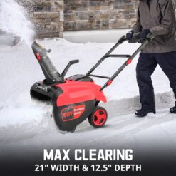 PowerSmart 80-volt 21-in Single-stage Push Battery Snow Blower 6 Ah (Battery Not Included) (Charger Not Included)