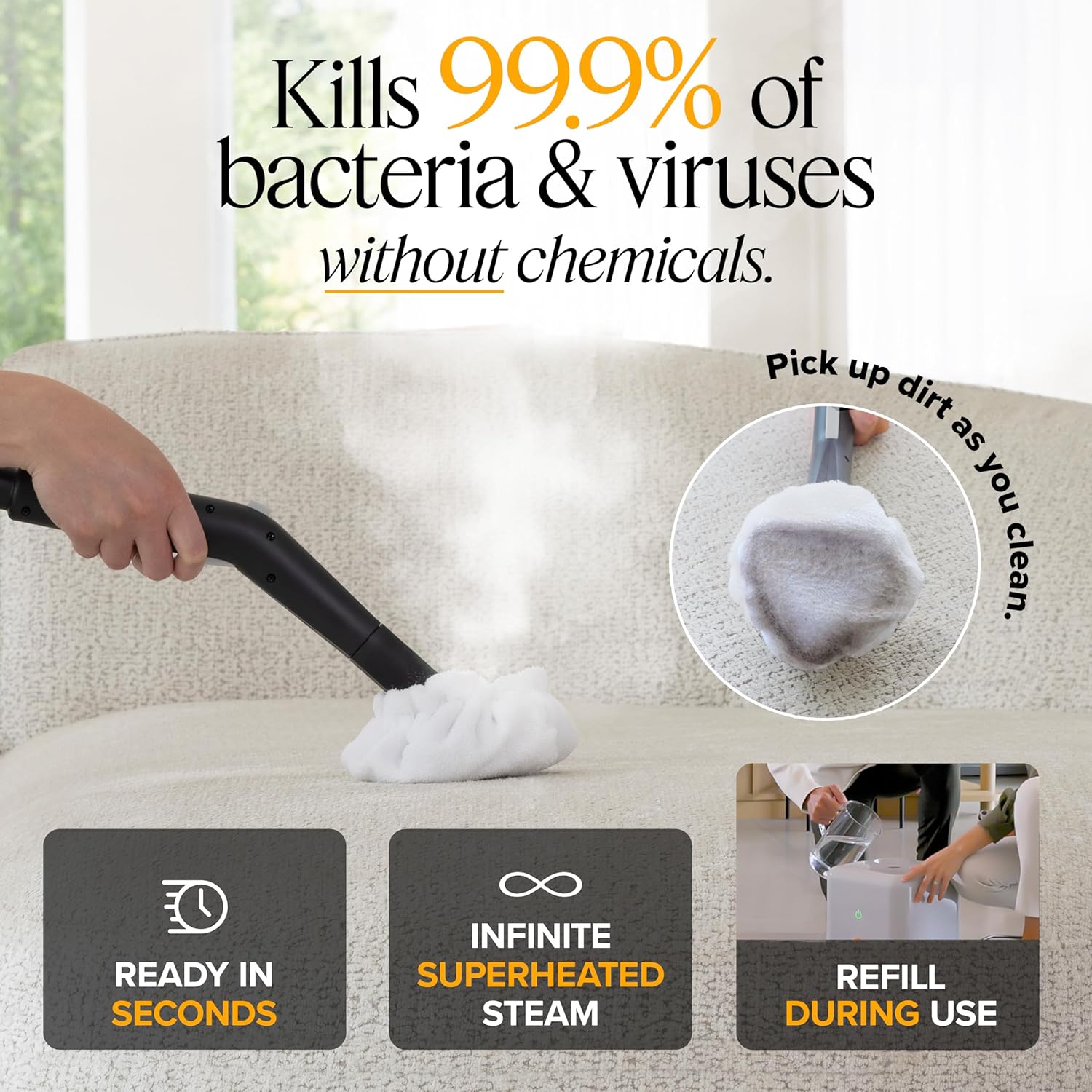 Dupray Neat Plus Steam Cleaner with 17-Piece Accessory Kit - Image 4