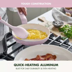 GreenPan Rio Advanced 16pc Ceramic Nonstick Cookware Set, Pink