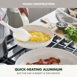 GreenPan Rio Advanced 10pc Cookware Set, Cream